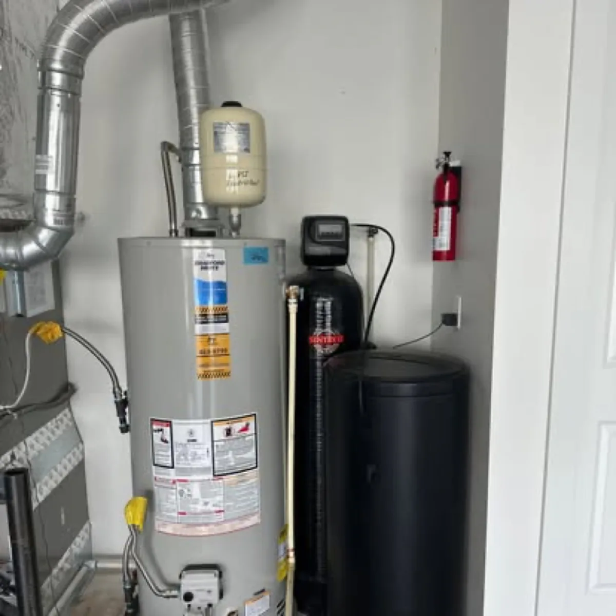 Water heater and water softener installation